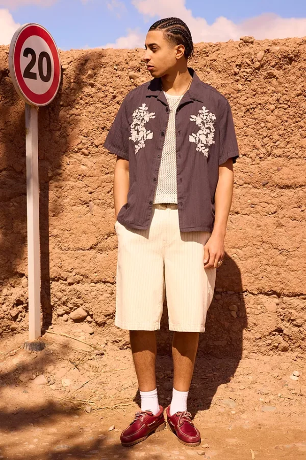 Camisa de jacquard floral Toru negra de BDG - Image 3