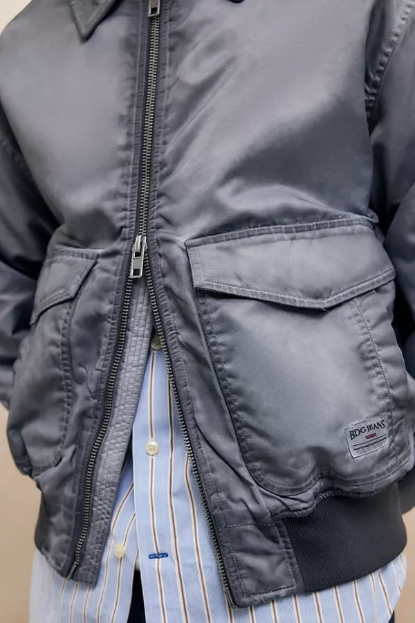 Chaqueta Bomber Ruari Gris Urbana style - Image 3