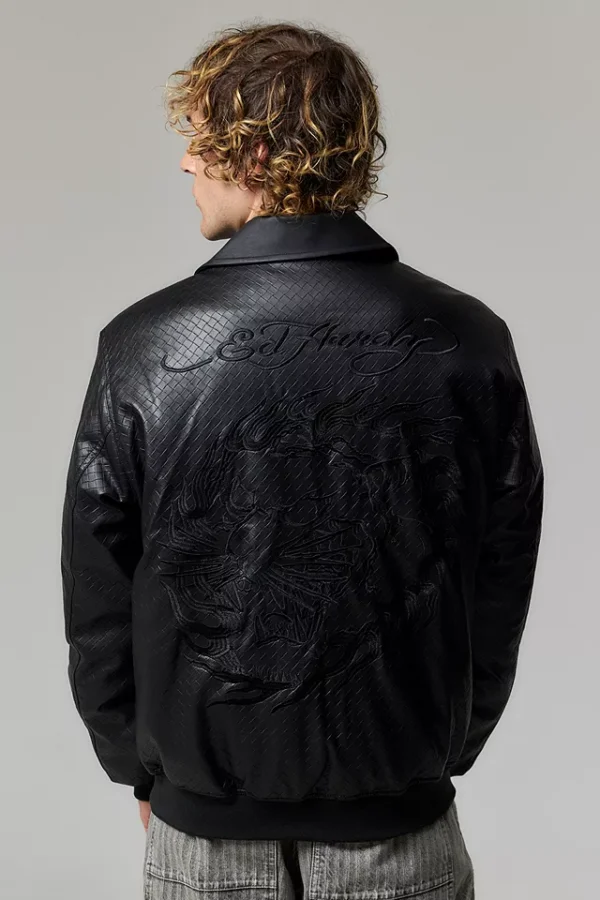 Chaqueta Bomber de Imitación Cuero Ed Hardy Urbana style Exclusivo - Image 2