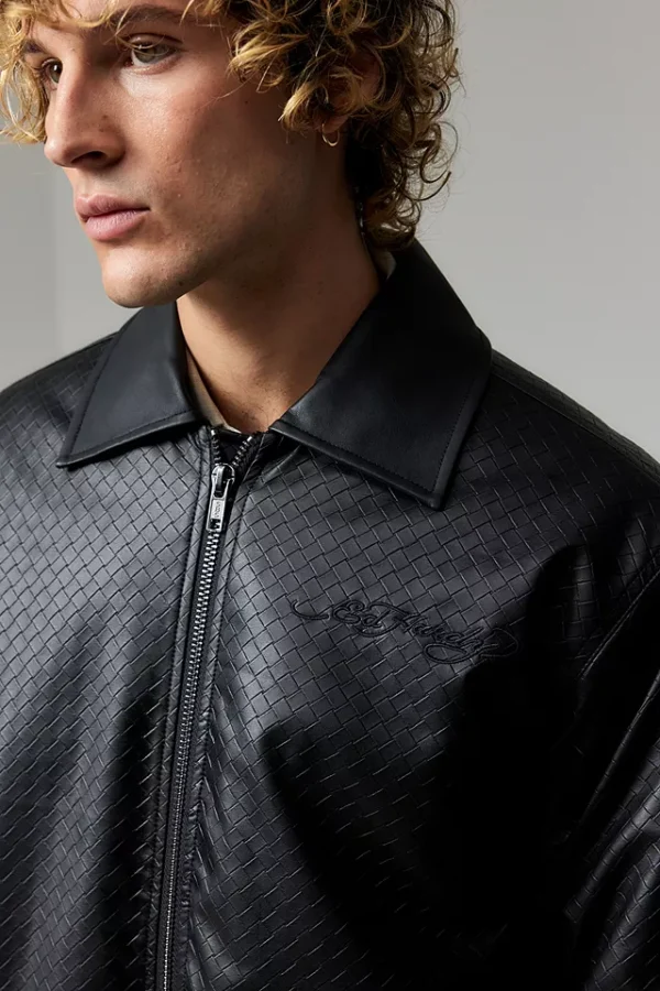 Chaqueta Bomber de Imitación Cuero Ed Hardy Urbana style Exclusivo - Image 3